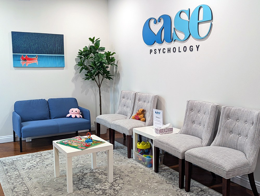 CASE Psychology's waiting room area